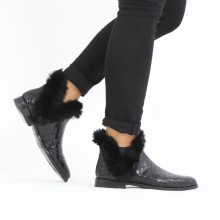 Ankle boots Susan 92 Crock Fur Lux Black