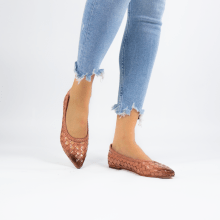 Ballet Pumps Lydia 3 Woven Scale Rosa