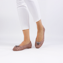 Ballet Pumps Kate 5 Woven Raffia Rose Accessory Bee