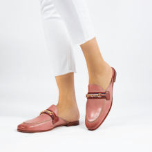 Mules Scarlett 46 Glove Nappa Pink Salt Trim Gold