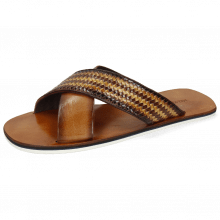 Mules Sam 23 Tan Shade Mogano Woven