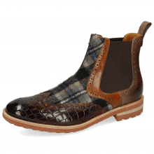 Ankle boots Eddy 28 Crock Mid Brown Wood Textile Crayon Chestnut
