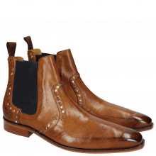 Ankle boots Jordan 2 Milano Tan Mixed Rivets Elastic Navy