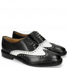 Oxford shoes Katrin 4 Black Nappa White M&H Rubber Black
