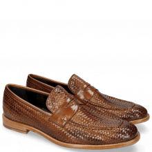Loafers Eddy 44 Haring Bone Weave Tan Lining Nappa