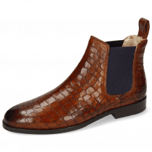 Ankle boots Susan 10 Crock Mid Brown Elastic Purple