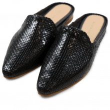 Mules Joolie 10 Little Woven Black LS Natural