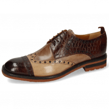 Derby shoes Eddy 48 Croco Mink Cappuccino Chestnut