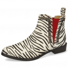 Ankle boots Marlin 10 Hairon Zebra Elastic Red