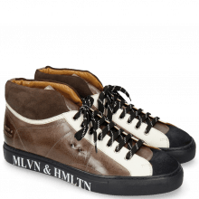 Sneakers Harvey 13 Suede Pattini Navy Brown Stone Vegas White Screen White
