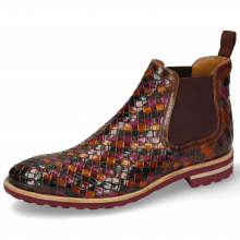 Ankle boots Brad 6 Woven Multi Elastic Burgundy