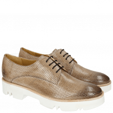 Derby shoes Amelie 14 Perfo Morning Grey Iron White