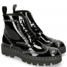 Ankle boots Sally 120 Patent Black Rivets