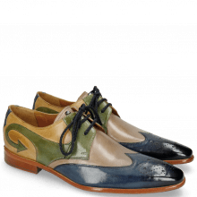 Derby shoes Elvis 63 Mock Navy Digital Bioalgae Olivine