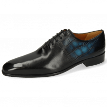 Oxford shoes Lance 61 Spector Big Croco Patina Black Bluette