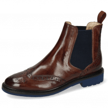 Ankle boots Selina 6 Mogano Elastic Ribbed Navy