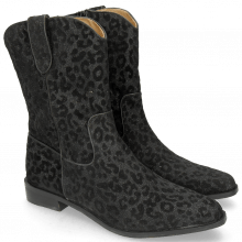 Ankle boots Marlin 31 Leo Glitter Black Binding Nappa Black