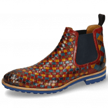 Ankle boots Brad 6 Woven Multi Rubino Yellow Elastic Navy