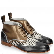 Ankle boots Sally 30 Vegas London Fog Nappa Aztek Bronze Hairon Young Zebra