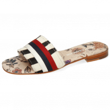 Mules Nikita 4 Hairon Zebra Wide Black White Strap