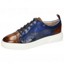 Sneakers Harvey 12 Tan Electric Blue Shade Lasercut Leopard