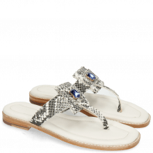 Mules Elodie 30 Snake Off White