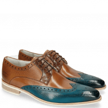 Derby shoes Lewis 3 Dice Mid Blue Woody Crock Dark Brown