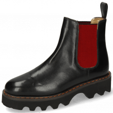 Ankle boots Megan 3R Black Elastic Red