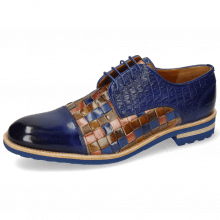 Derby shoes Eddy 11 Woven Multi Little Croco Midnight