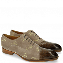 Oxford shoes Ricky 9 Crock Suede Smoke Gold