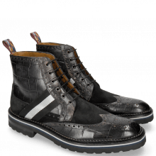 Ankle boots Eddy 26R Turtle Suede Pattini Black