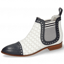 Ankle boots Jessy 55 Nappa Glove Deep Navy Perfo White