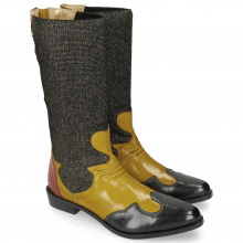 Ankle boots Marlin 35 Petrol Yellow Stefy Black Gold