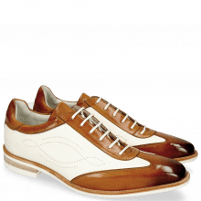 Oxford shoes Dave 6 Tan Vegas White Tongue Nappa Glove Camel
