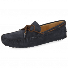 Loafers Nelson 3 Suede Pattini Navy Laces Brown