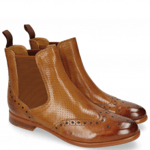 Ankle boots Selina 6 Pisa Tan Perfo
