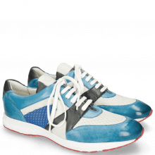 Sneakers Blair 9 Vegas Mid Blue Net White Nappa Navy White Electric Blue