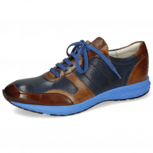 Sneakers Blair 11 Pisa Wood Prick Perfo Navy Tobacco Mid Brown
