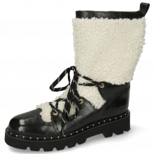 Ankle boots Eliza 7 Black Sherling White Accessory Gold