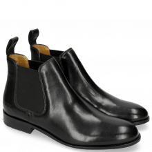 Ankle boots Sally 25 Rio Black Elastic Black Lining Rich Tan