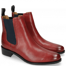 Ankle boots Xsara 1 Venice Red Elastic Navy Rubber Navy