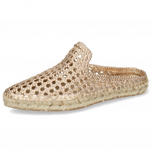 Mules Palina 2 Woven Open Nappa Metallic Nude