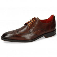 Derby shoes Dave 2 Mid Brown Laces Orange