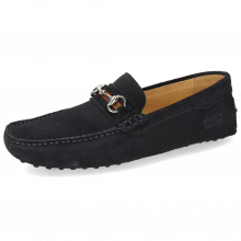 Loafers Nelson 16 Suede Pattini Navy Dots