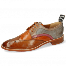 Derby shoes Betty 16 Pavia Tan Arancio Oxygen Lilac Satellite