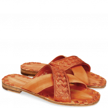 Mules Elodie 10 Woven Cherso Tangerine