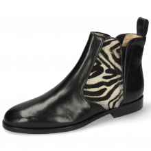 Ankle boots Susan 34 Black Hairon Zebra Elastic