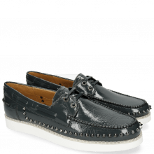 Loafers Jim 1 Soft Patent Navy Rivets