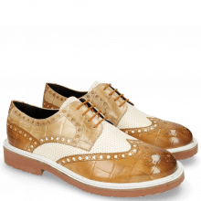 Derby shoes Blake 1 Vegas Turtle Tan Perfo White Sand