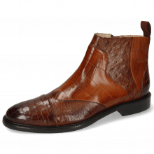 Ankle boots Henry 29 Crock Brown Guanna Wood Turtle Tan Ostrich Haina